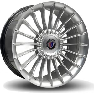Replica ST Alpna Classic 8.5x18 5x112/120 ET20 D72.6 Silver Polish Lip