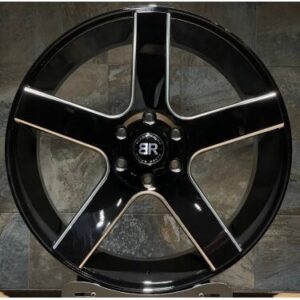 Replica ST DUB 5288 9.5x22 6x139.7 ET40 D95.1 Black milling