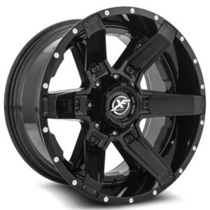 Replica ST XF OFF ROAD 6060 10x20 6x135/139,7 ET-12 D110 Gloss Black Milling