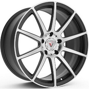 Vissol Forged F-190 8.5x20 5x120 ET25 D72.6 MATTE BLACK WITH DAR
