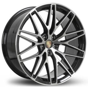 Zixi Porsche 878 10.5x20 5x130 ET58 D71.6 Black Machined Face